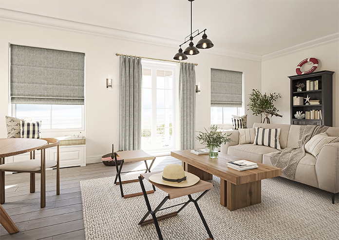 Tarbert, Mouse Grey - Motorised Roman Blind - Image 6